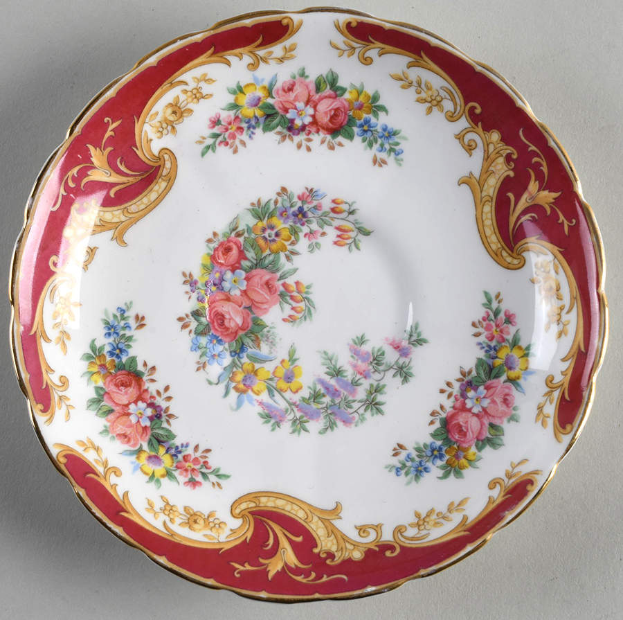 Naples Maroon Saucer for Footed Cup by Tuscan - Royal Tuscan-1