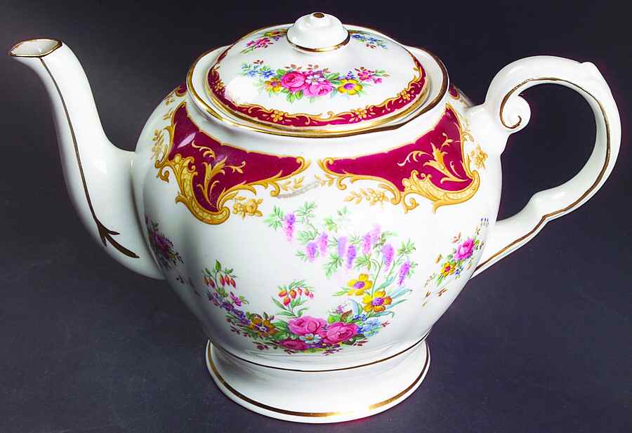 Naples Maroon Teapot & Lid by Tuscan - Royal Tuscan-1