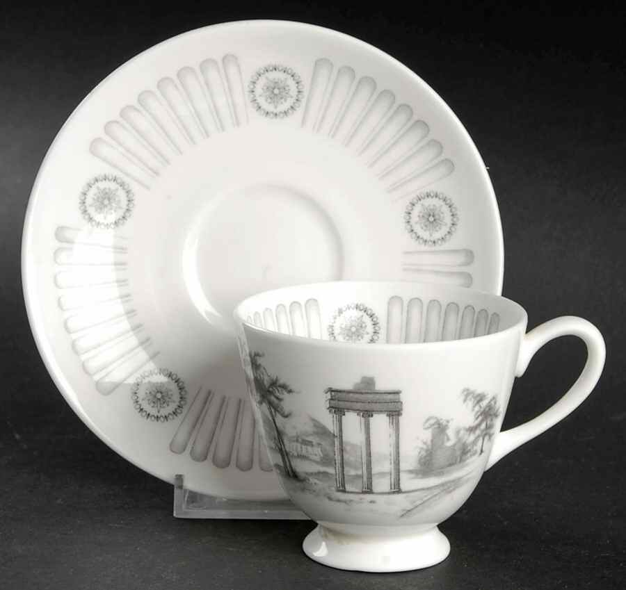 Olympus Footed Cup & Saucer Set by Tuscan - Royal Tuscan-1