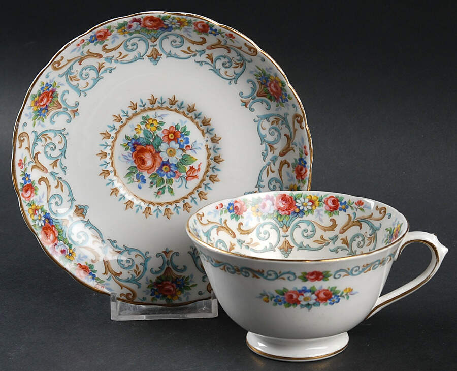 Orleans Footed Cup & Saucer Set by Tuscan - Royal Tuscan-1