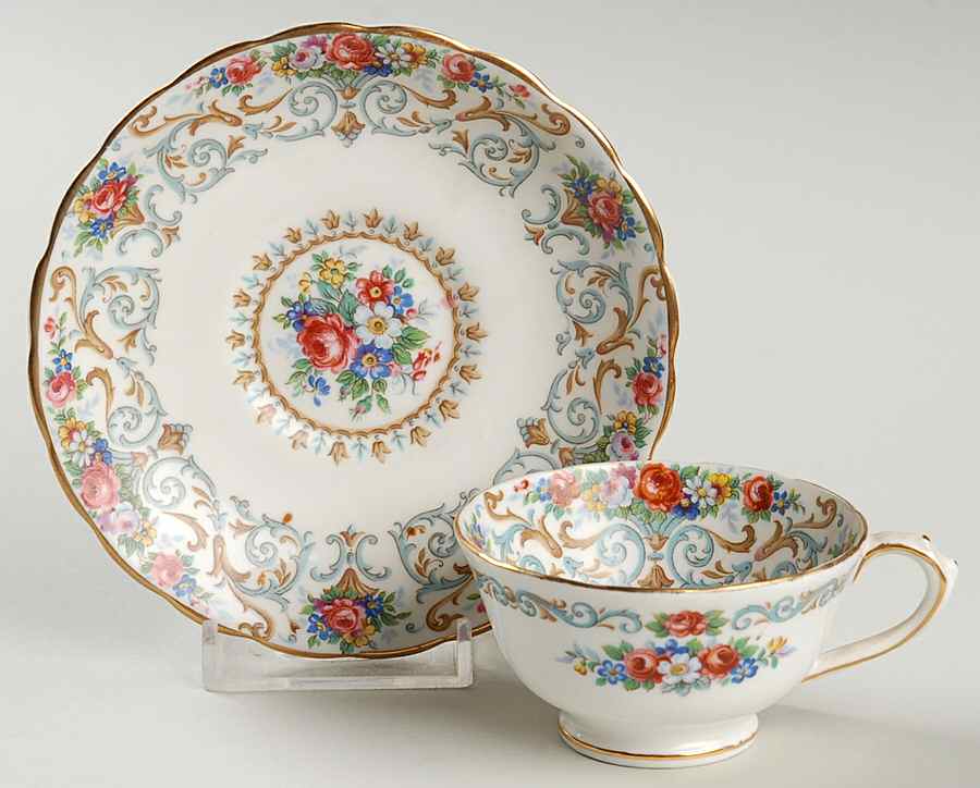 Orleans Footed Demitasse Cup & Saucer Set by Tuscan - Royal Tuscan-1