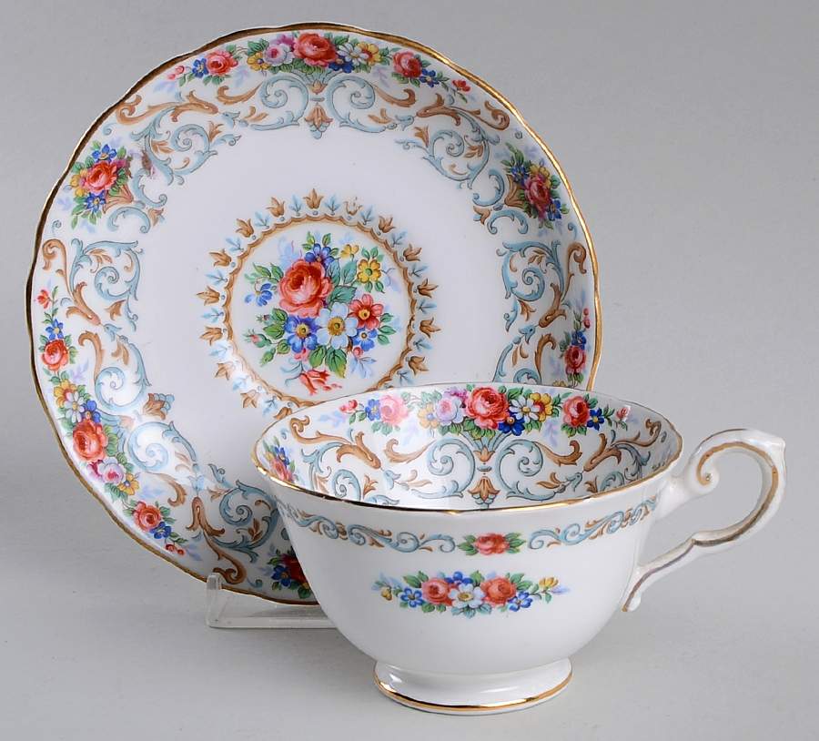 Orleans Footed Cup & Saucer Set by Tuscan - Royal Tuscan-1