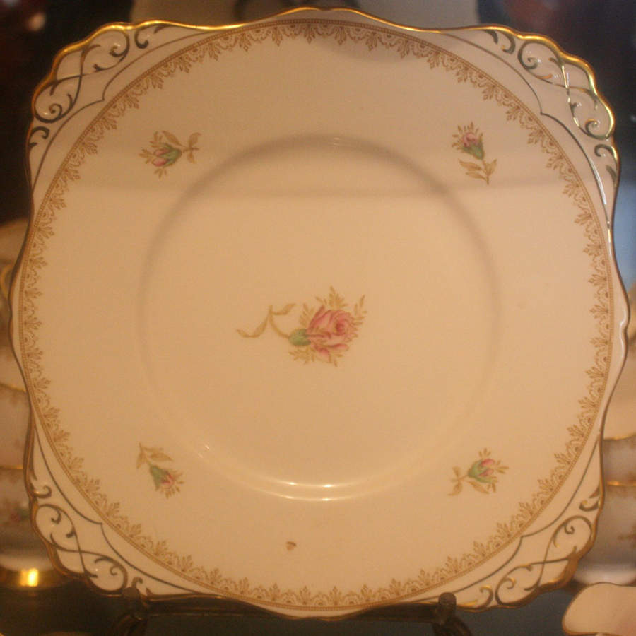 Rosalie Square Handled Cake Plate by Tuscan - Royal Tuscan-1
