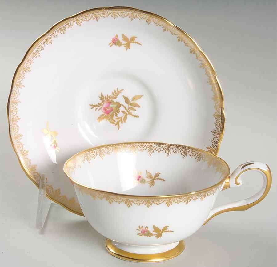 Rosalie Footed Cup & Saucer Set by Tuscan - Royal Tuscan-1