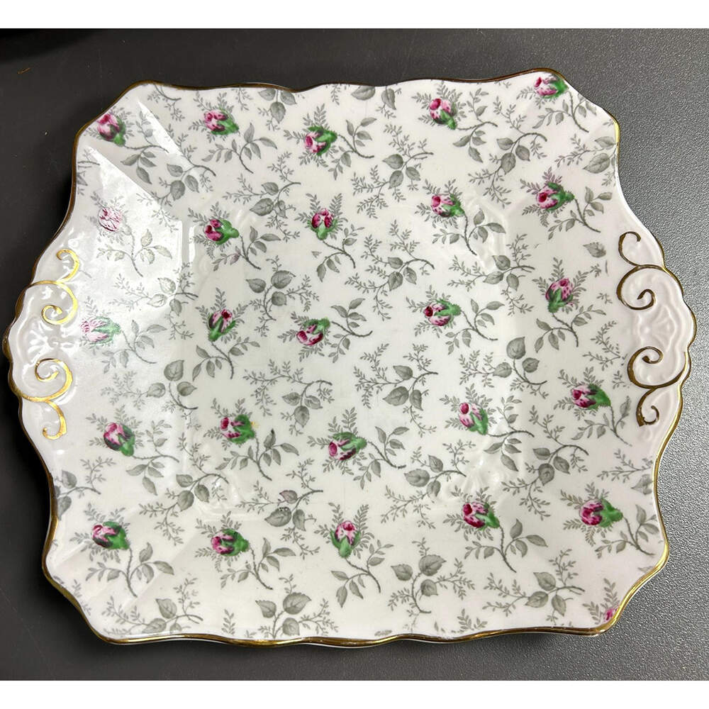 Rosalie Square Handled Cake Plate by Tuscan - Royal Tuscan-1