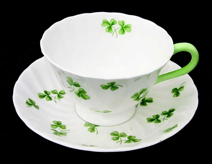 Shamrock Footed Cup & Saucer Set by Tuscan - Royal Tuscan-1