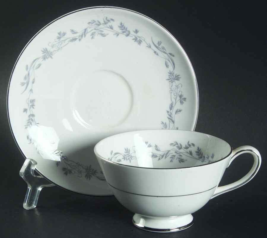 Silver Glade Footed Cup & Saucer Set by Tuscan - Royal Tuscan-1