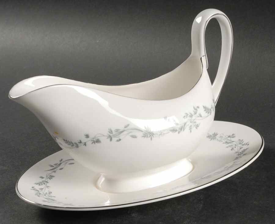 Silver Glade Gravy Boat with Attached Underplate by Tuscan - Royal Tuscan-1