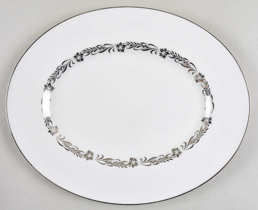 Silver Heritage 13" Oval Serving Platter by Tuscan - Royal Tuscan-1