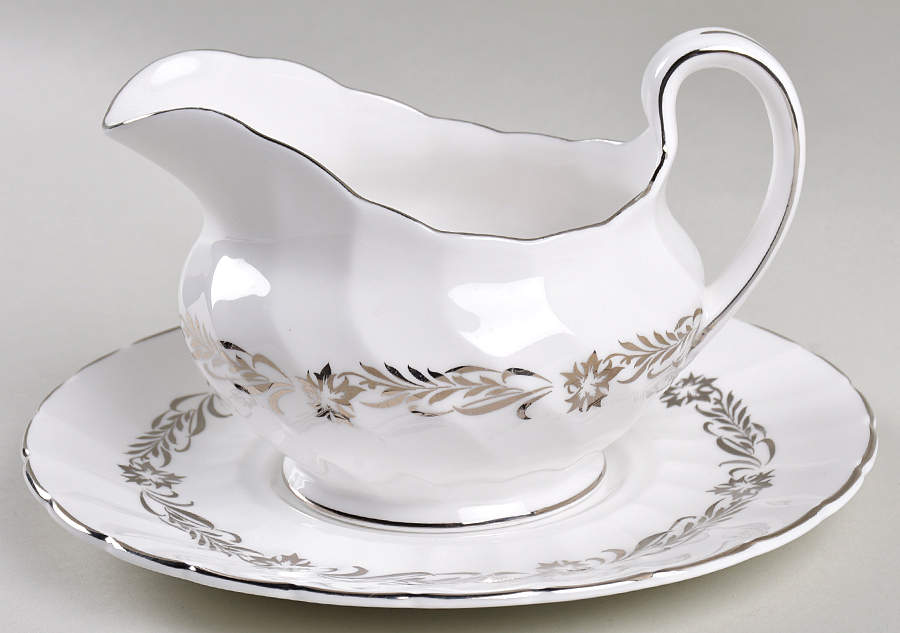 Silver Heritage Gravy Boat & Underplate by Tuscan - Royal Tuscan-1