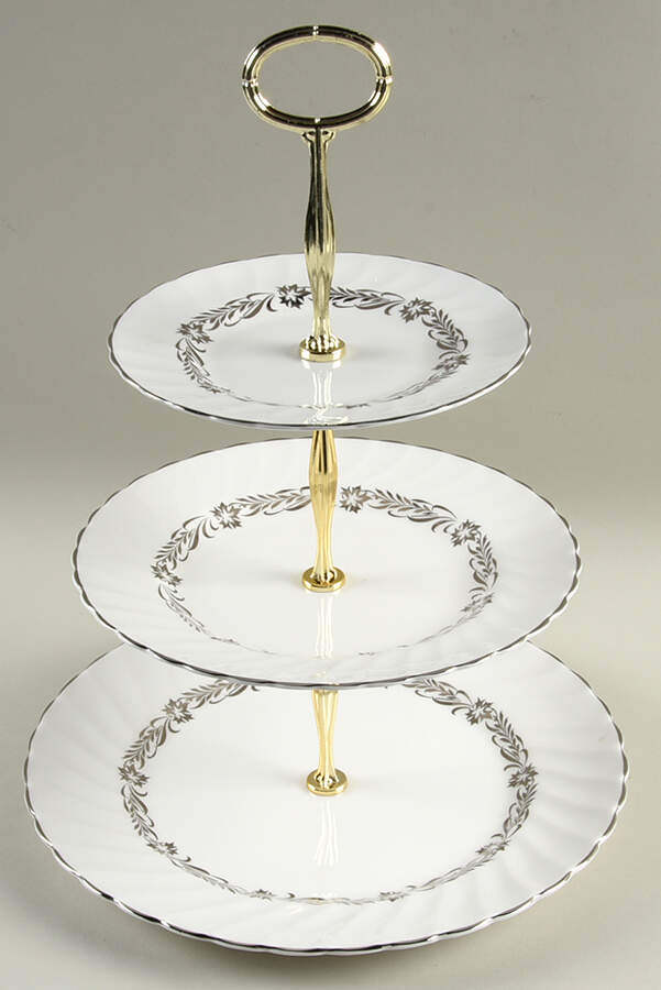 Silver Heritage 13 7/8"-14 1/4" 3-Tiered Serving Tray(DP,SP,BB) HC by Tuscan - Royal Tuscan-1