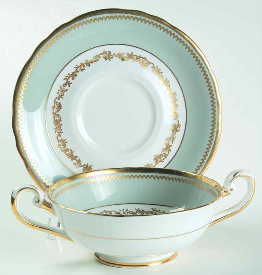 Westbury Footed Cream Soup Bowl & Saucer Set by Tuscan - Royal Tuscan-1