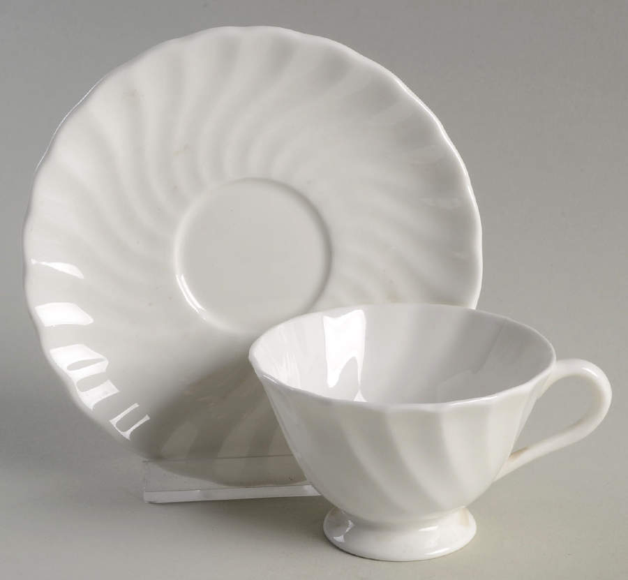 Whitecliffe Footed Demitasse Cup & Saucer Set by Tuscan - Royal Tuscan-1