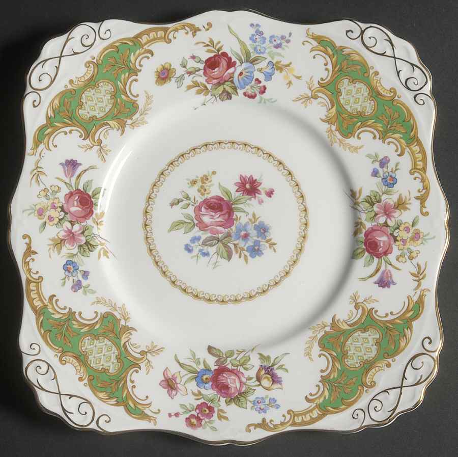 Windsor Green Cookie Plate by Tuscan - Royal Tuscan-1