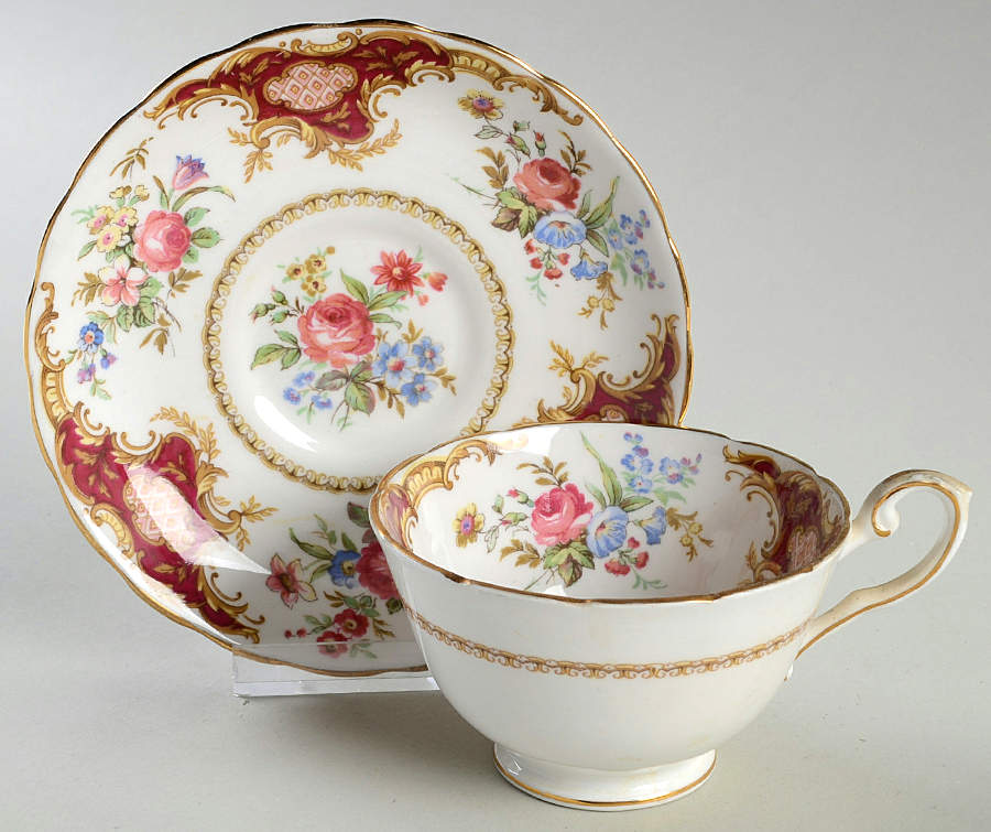 Windsor Red Footed Cup & Saucer Set by Tuscan - Royal Tuscan-1