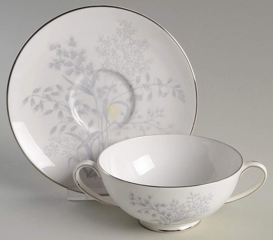 Woodside Footed Cream Soup Bowl & Saucer Set by Tuscan - Royal Tuscan-1