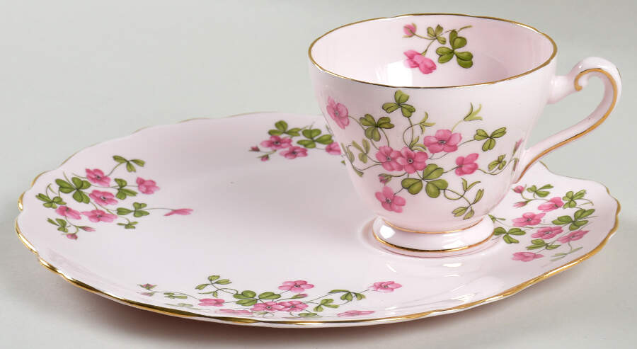 Wood Sorrel Snack Plate & Cup Set by Tuscan - Royal Tuscan-1