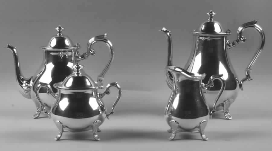 Silverplate Hollowware (4 Piece) Silverplate Tea Set by Towle Silver-1
