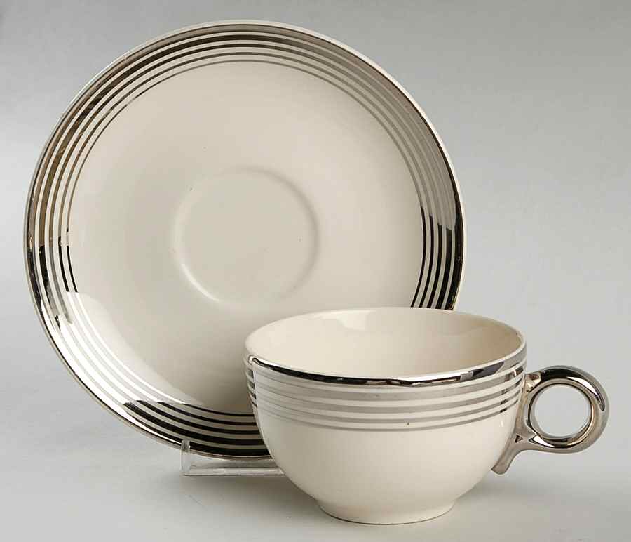 TST279 Flat Cup & Saucer Set by Taylor, Smith & Taylor (Ts&T)-1