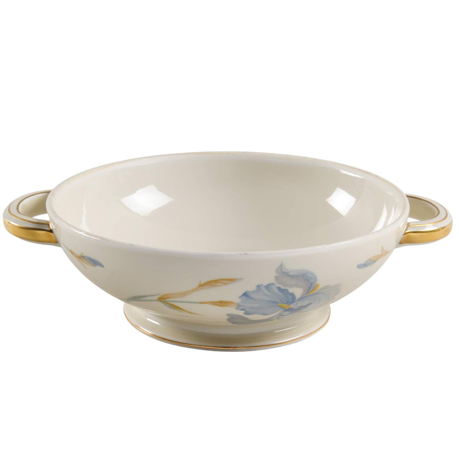 4704 (Blue Flowers) Round Vegetable No Lid by Thomas-1