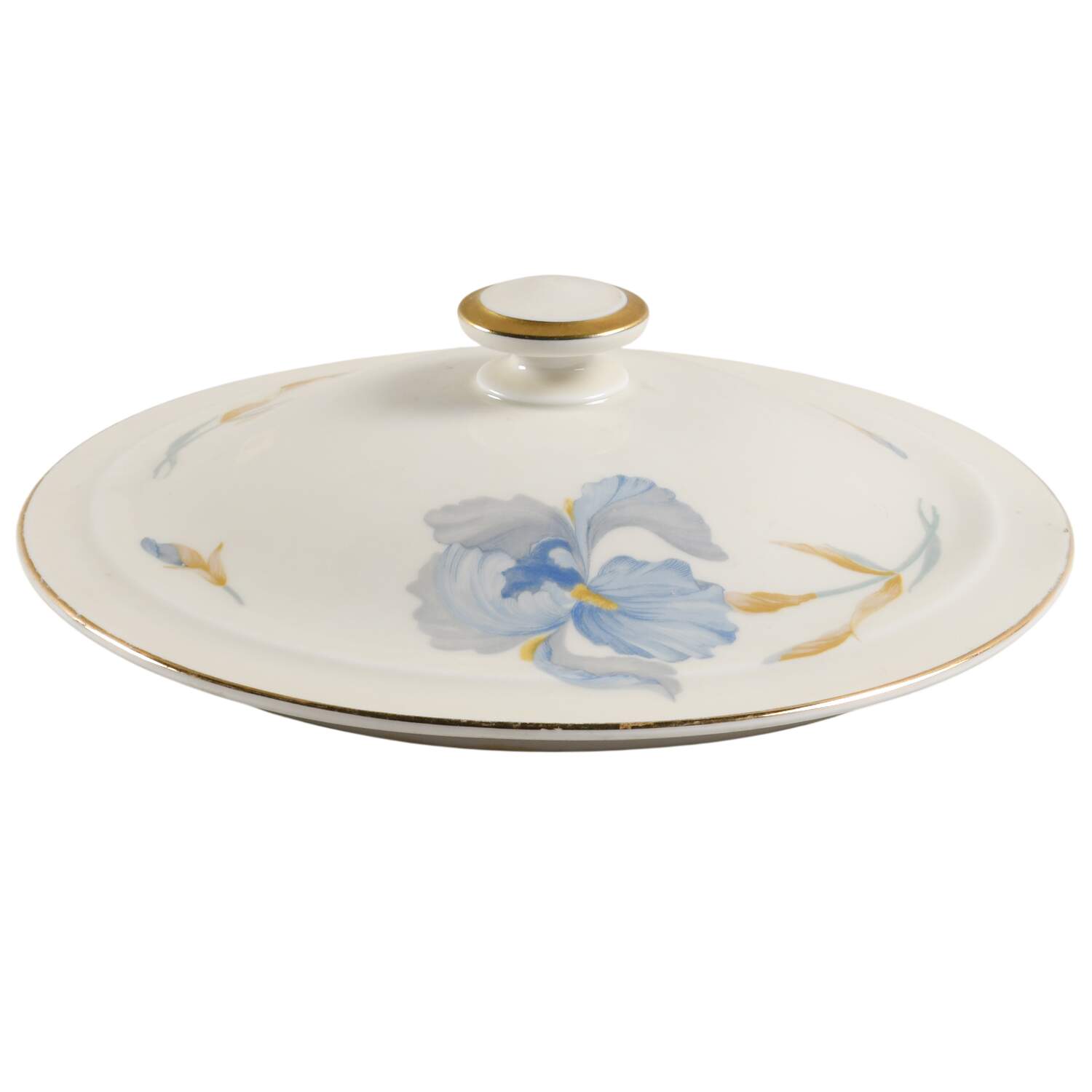 4704 (Blue Flowers) Lid for Round Vegetable by Thomas-1