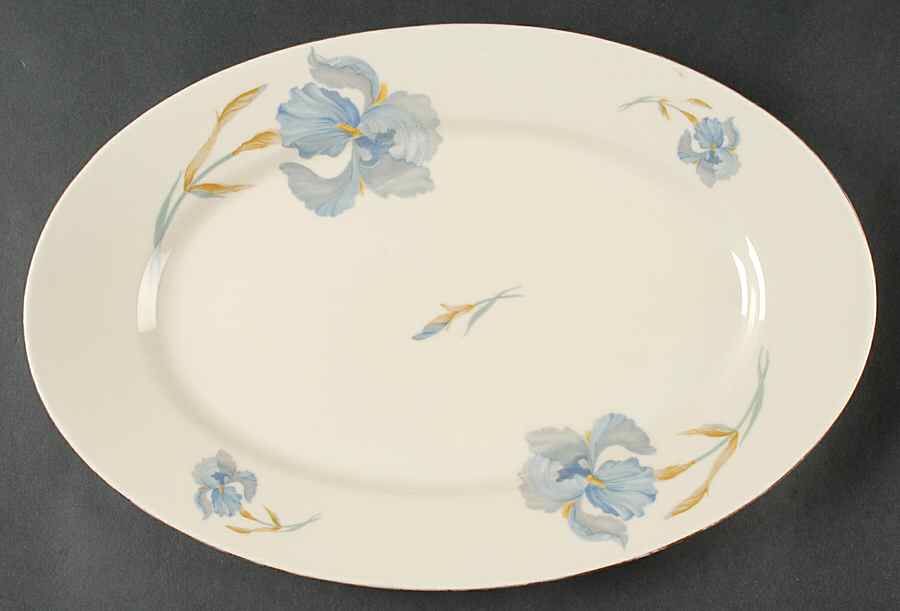 4704 (Blue Flowers) 15" Oval Serving Platter by Thomas-1