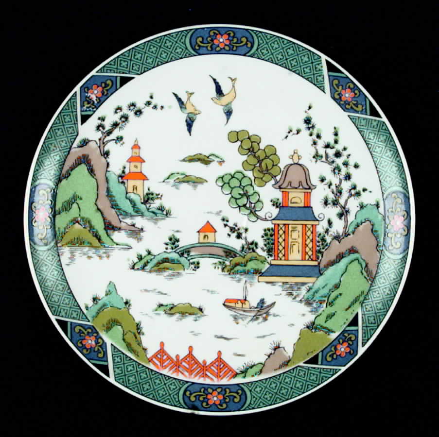 Chinese Garden Snack Plate & Cup Set by Sigma-1