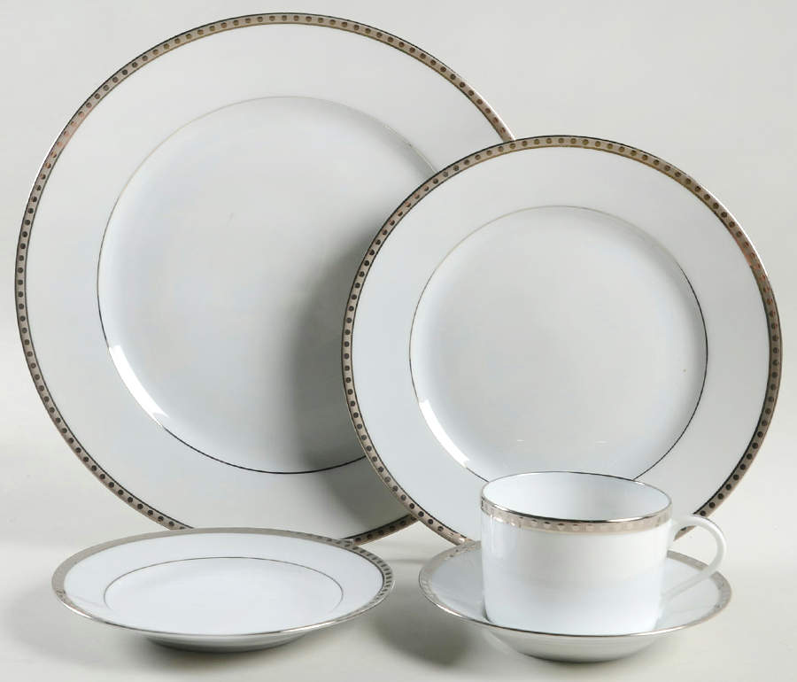Platinum Band 5 Piece Place Setting by Tiffany-1