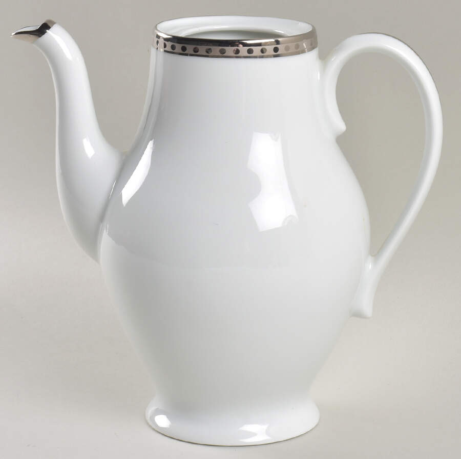 Platinum Band Coffee Pot No Lid by Tiffany-1