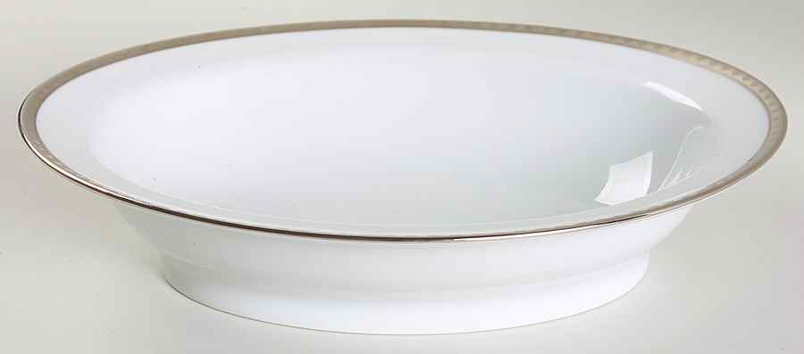 Platinum Band 9" Oval Vegetable Bowl by Tiffany-1