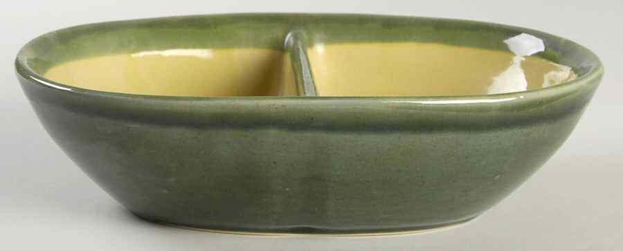 Vintage 9" Oval Divided Vegetable Bowl by John B Taylor-1