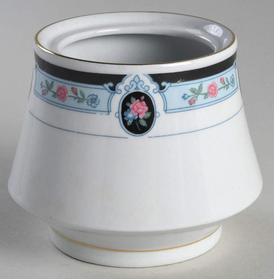 Cameo Rose Sugar Bowl No Lid by Tienshan-1