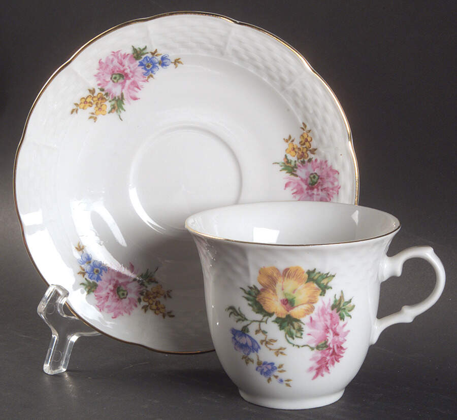 Country Garden Flat Cup & Saucer Set by Thun-1