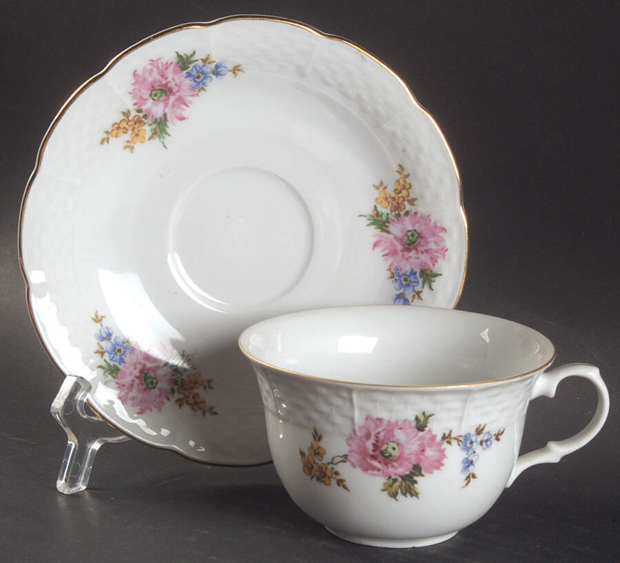 Country Garden Flat Cup & Saucer Set by Thun-1
