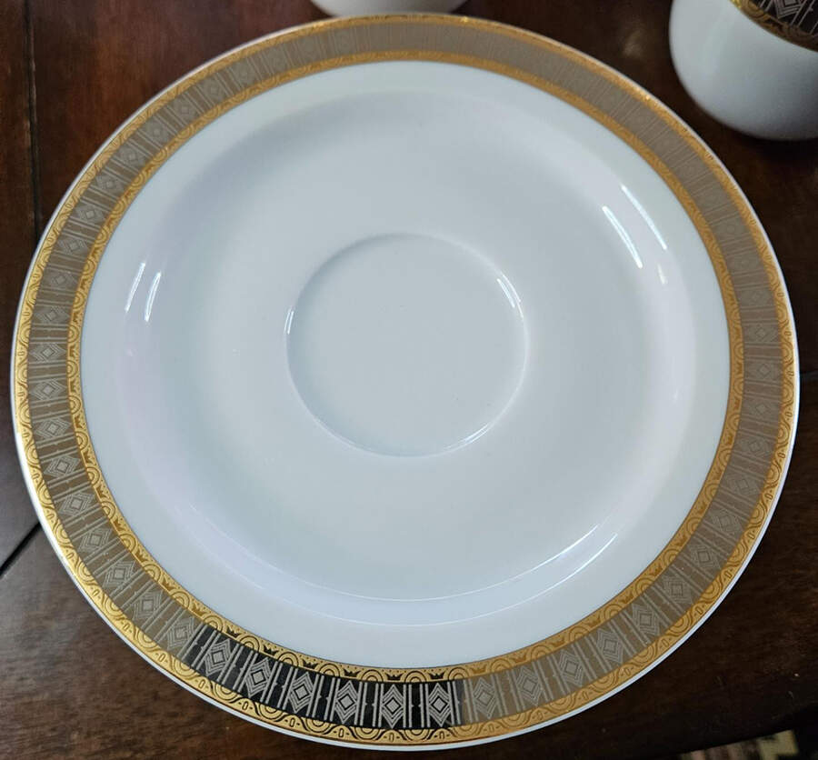 Platinum with Gold Saucer by Thun-1