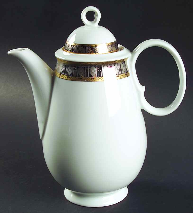 Platinum with Gold Coffee Pot & Lid by Thun-1