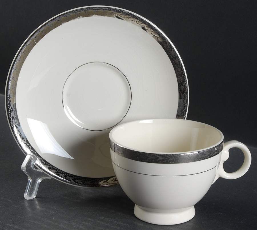 TST292 Footed Cup & Saucer Set by Taylor, Smith & Taylor (Ts&T)-1