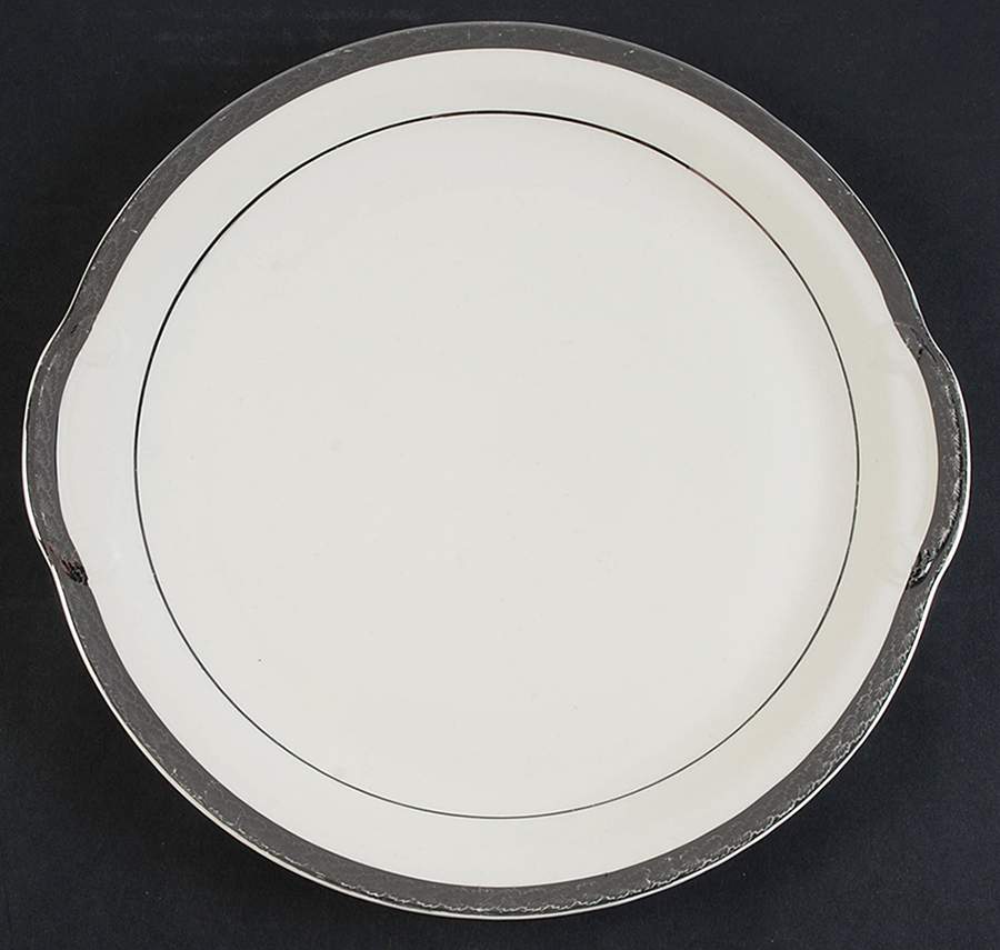 TST292 Handled Cake Plate by Taylor, Smith & Taylor (Ts&T)-1