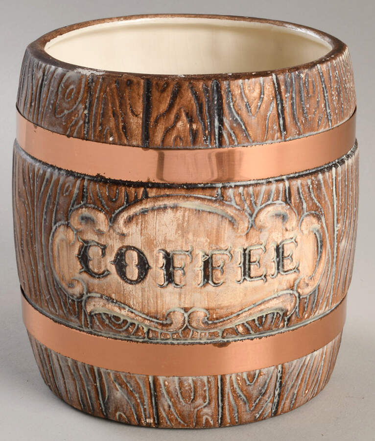 Barrel Coffee Canister No Lid by Treasure Craft-1