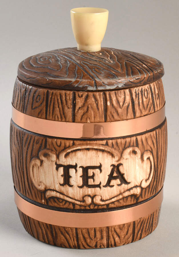 Barrel Tea Canister & Lid by Treasure Craft-1