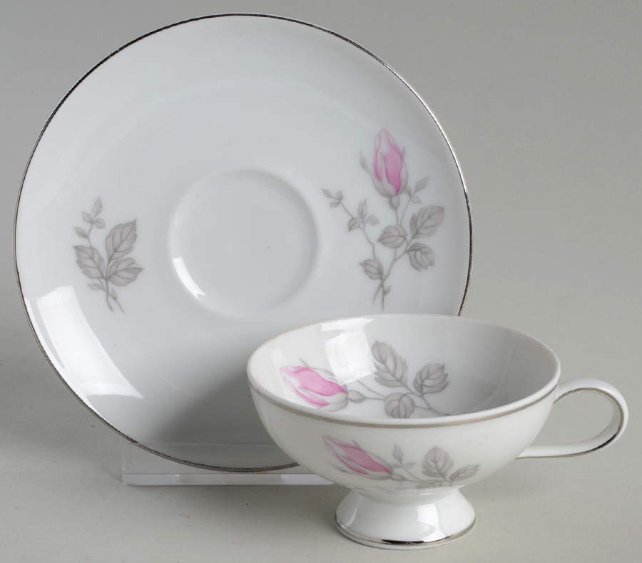 Serenade Footed Demitasse Cup & Saucer Set by Treasure Chest-1
