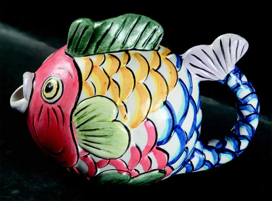 Pescada (Blue Trim) Figural Creamer by Tabletops Unlimited-1