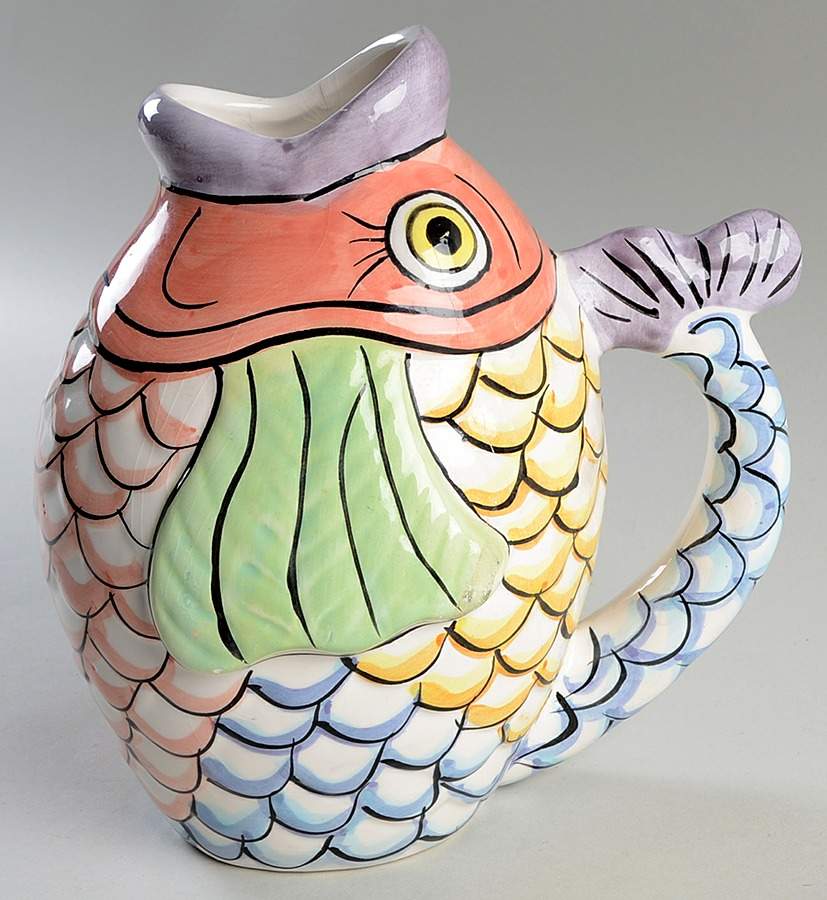 Pescada (Blue Trim) 64 Oz Pitcher by Tabletops Unlimited-1