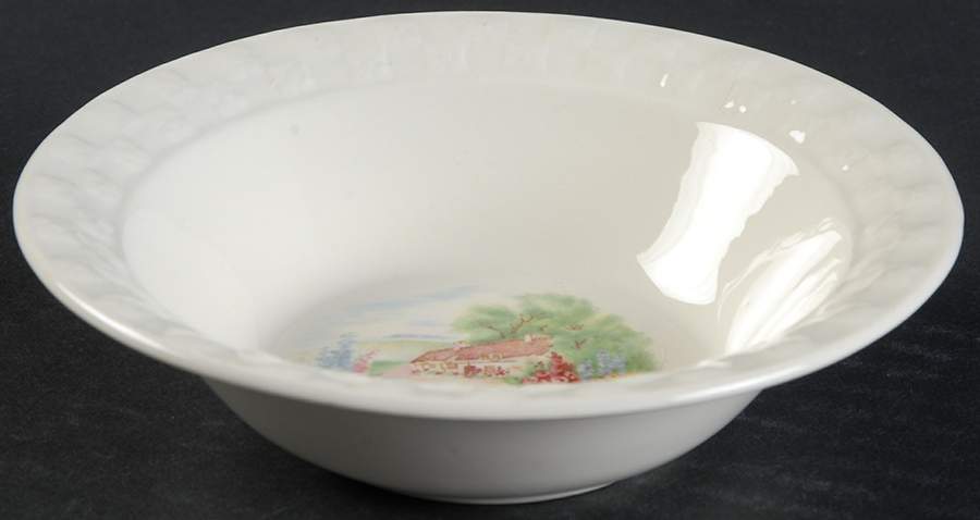 1293 1-2 Rim Fruit/Dessert (Sauce) Bowl by Taylor, Smith & Taylor (Ts&T)-1