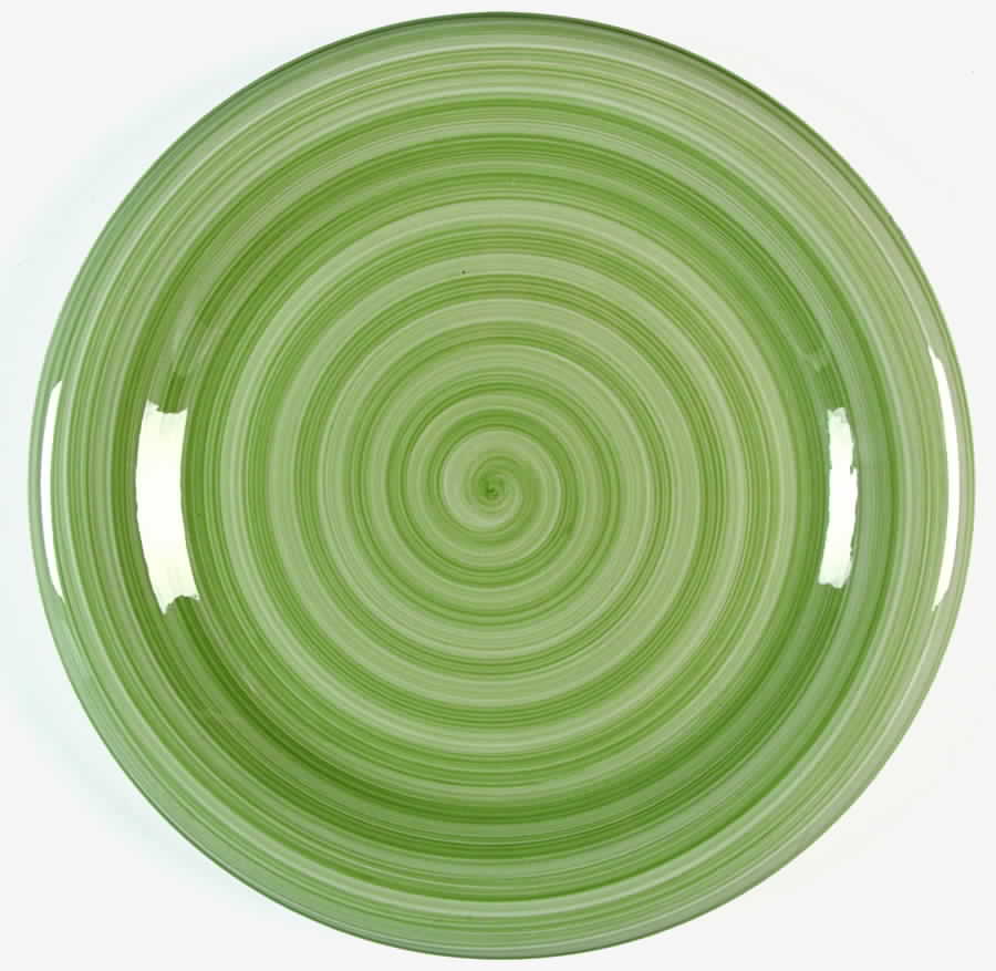 Spirale Green Dinner Plate by Tabletops Unlimited-1