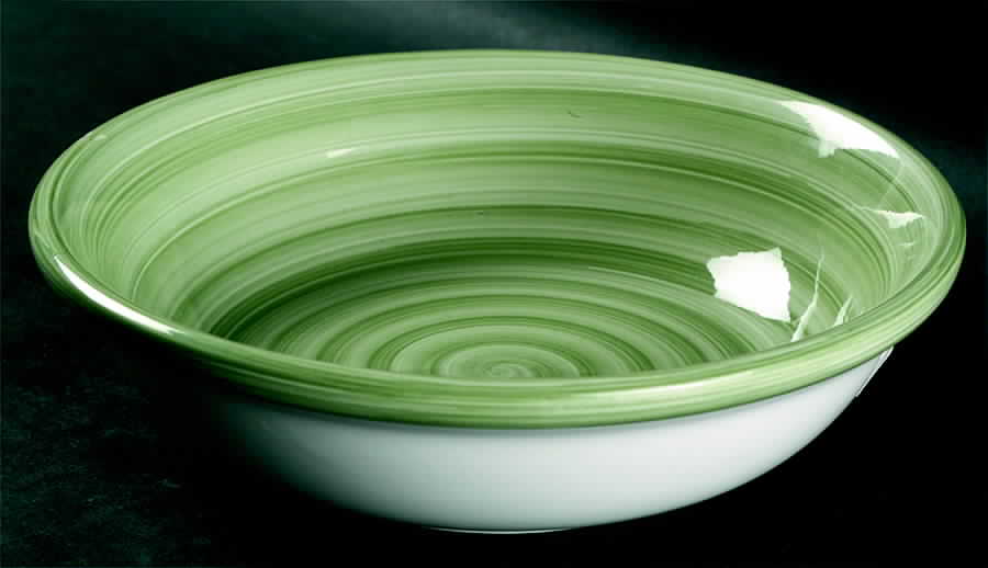 Spirale Green 8" Individual Pasta Bowl by Tabletops Unlimited-1