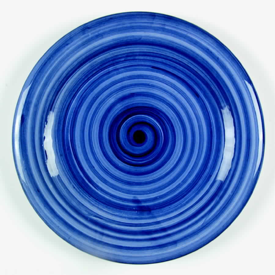 Spirale Blue Dinner Plate by Tabletops Unlimited-1