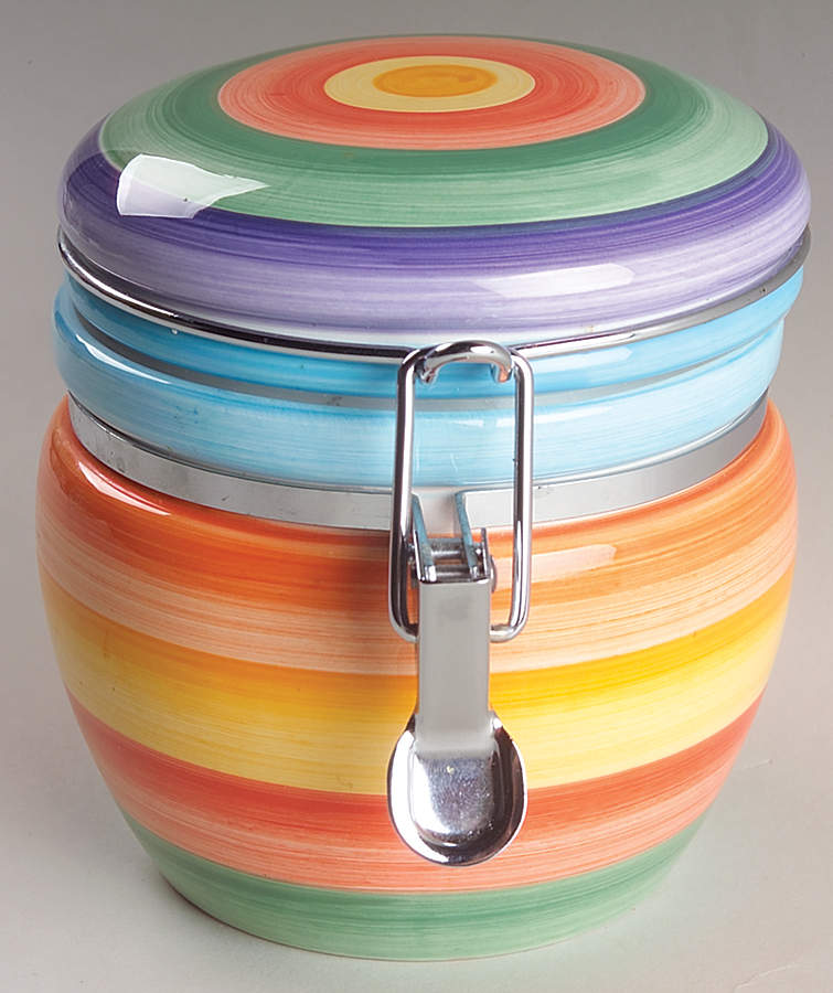 Rondo Small Canister with Hinged Lid by Tabletops Unlimited-1