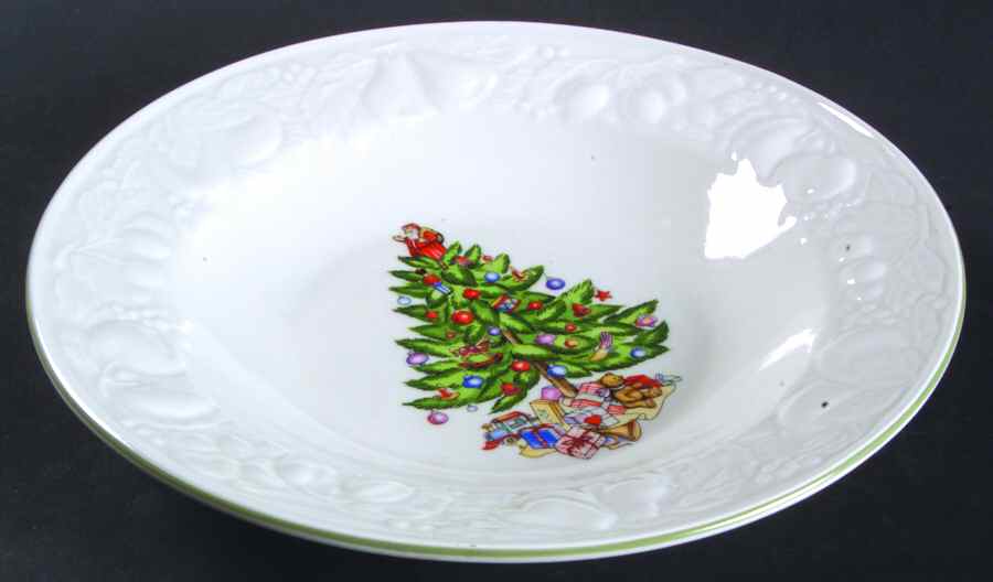 Christmas Time Rim Soup Bowl by Tabletops Unlimited-1