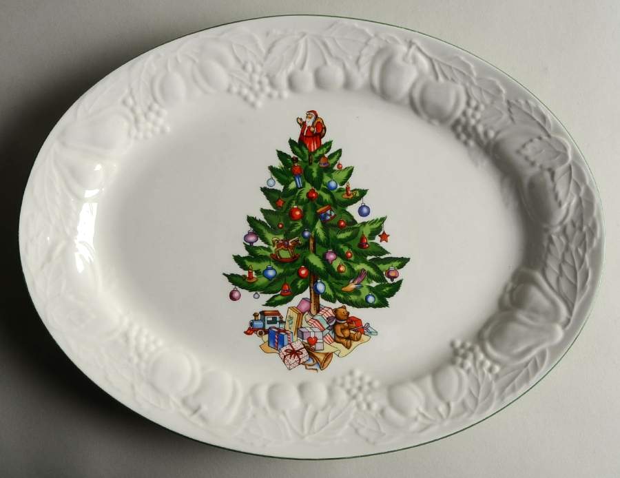 Christmas Time 13" Oval Serving Platter by Tabletops Unlimited-1